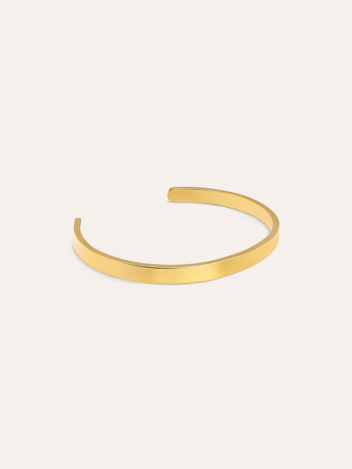 Brazalete Plate Acero Baño Oro