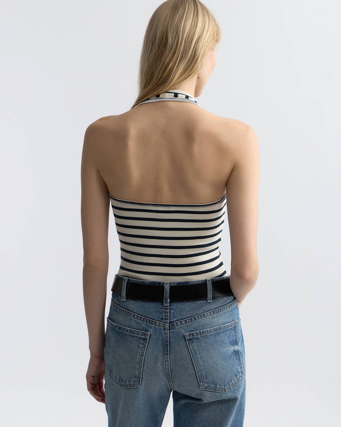 ECRU/BLACK STRIPE