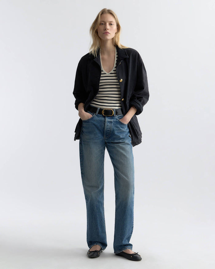 ECRU/BLACK STRIPE