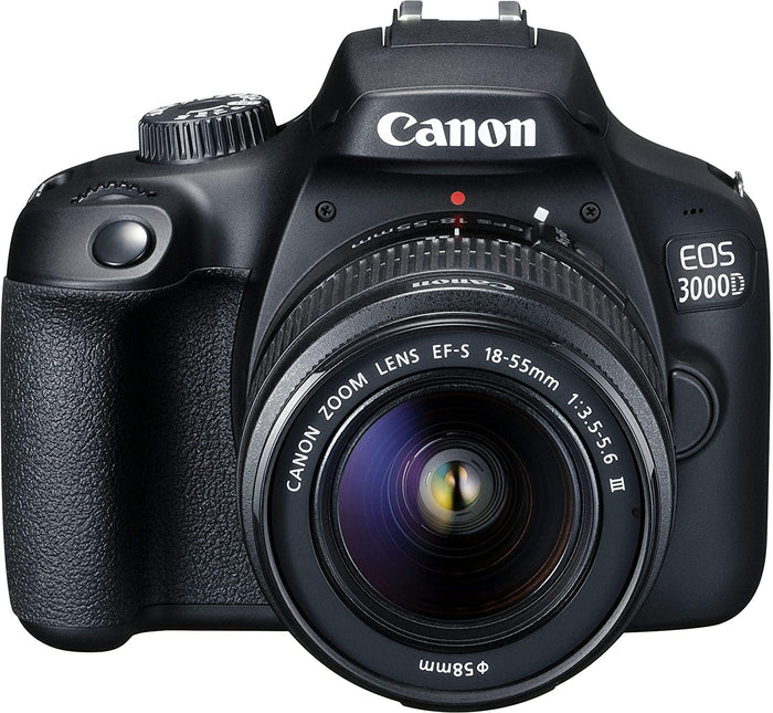 Canon EOS 3000D 18MP Digital SLR Camera (Black) (UNBOXED) - Unboxify