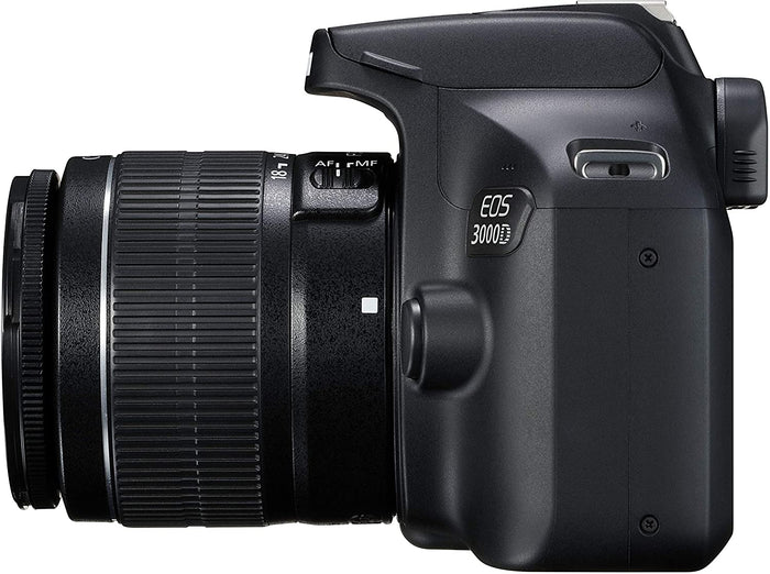 Canon EOS 3000D 18MP Digital SLR Camera (Black) (UNBOXED) - Unboxify