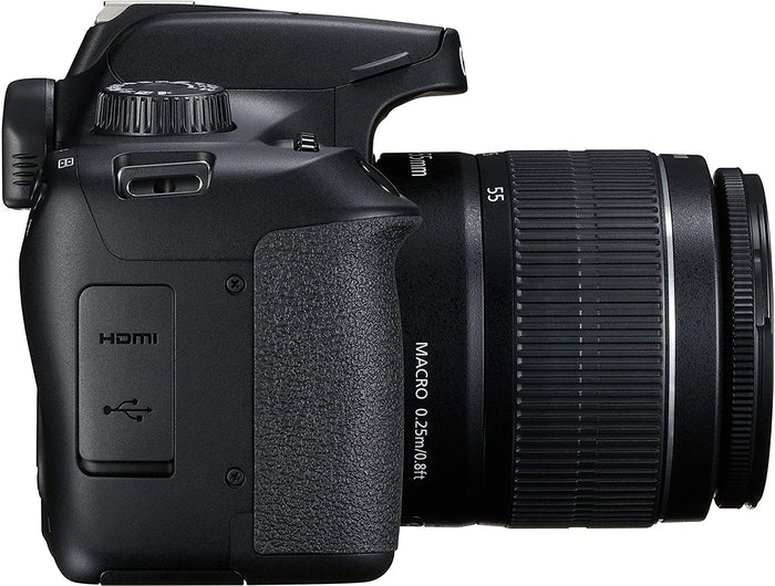 Canon EOS 3000D 18MP Digital SLR Camera (Black) (UNBOXED) - Unboxify