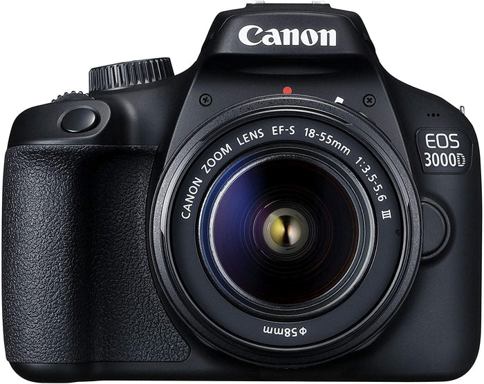 Canon EOS 3000D 18MP Digital SLR Camera (Black) (UNBOXED) - Unboxify