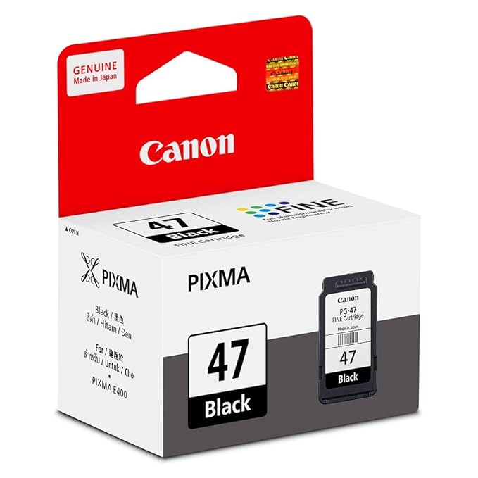Canon PG-47 Ink Cartridge (Black) (Pack of 2) (BRAND NEW/SEALED) - Unboxify