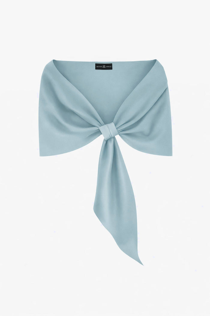 Sage “Carol” Techno Scuba Pull Through Shawl Wrap, product-only front view