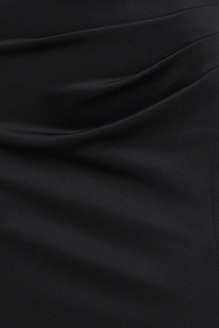 "Carolina" Techno Scuba Off The Shoulder Fur Sleeve Dress