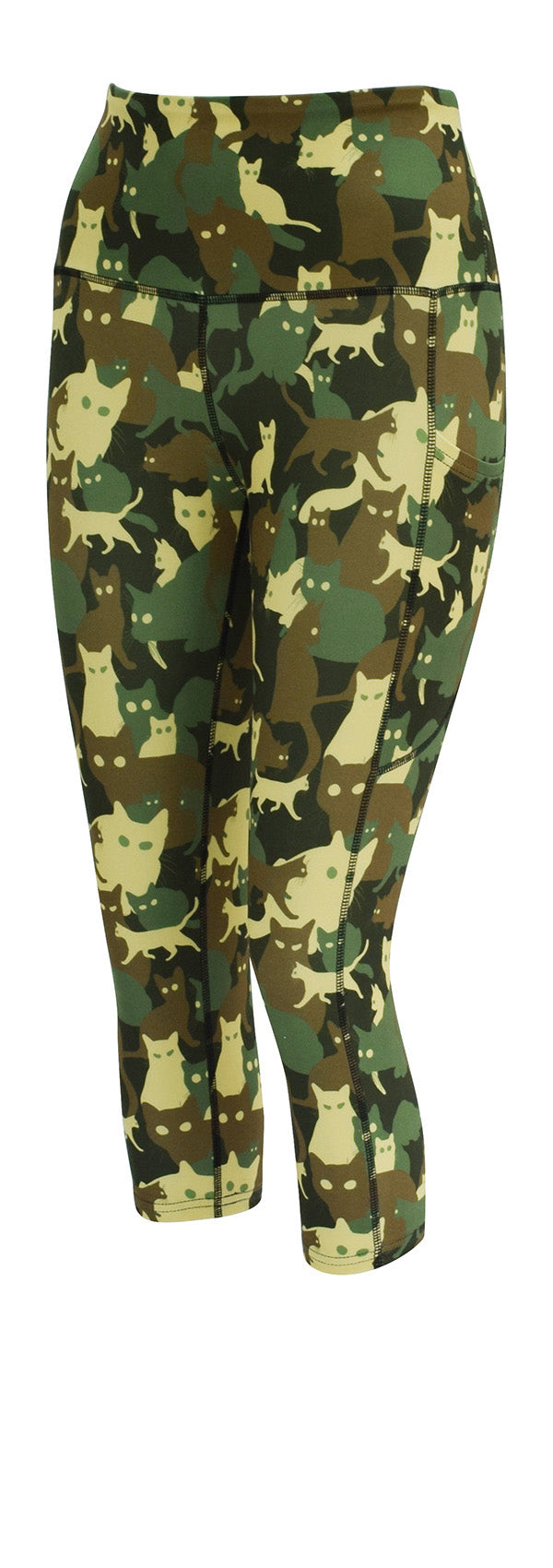Catoflage + Pockets leggings with camouflage cat print and deep side pockets
