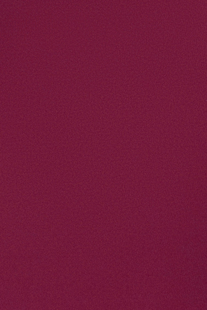 Wine “Clarissa” Techno Scuba Long Sleeve Ruffle Dress, techno scuba fabric detail