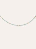 Collar Azulina Acero Baño Oro