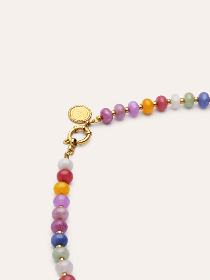 Collar Bali Stones Acero Baño Oro
