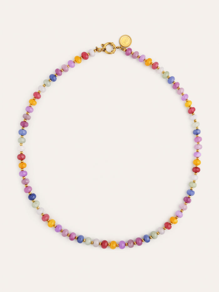 Collar Bali Stones Acero Baño Oro