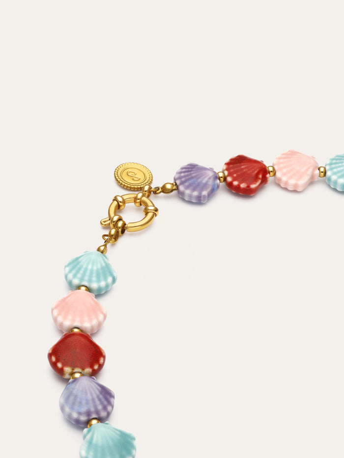 Collar Begur Conchas Acero Baño Oro