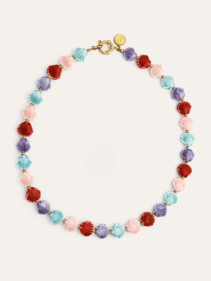 Collar Begur Conchas Acero Baño Oro