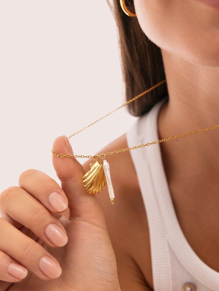 Collar Irida Acero Baño Oro
