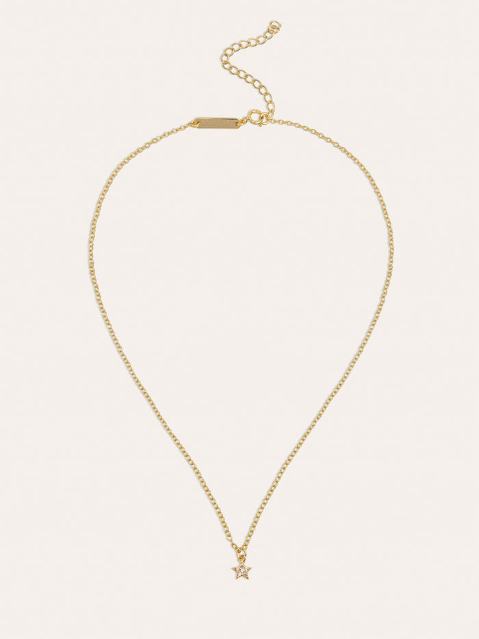 Collar Polaris Star Plata Baño Oro