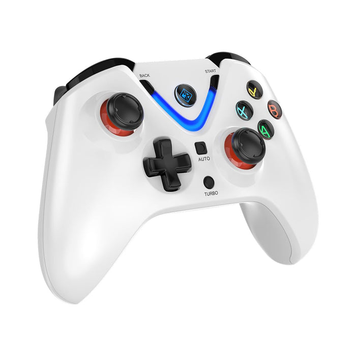 Cosmic Byte ARES Wireless Controller for PC, Magnetic Triggers, Accurate Joysticks, Dual Vibration, Backit LED Buttons, USB Extension Cable (White) - Unboxify