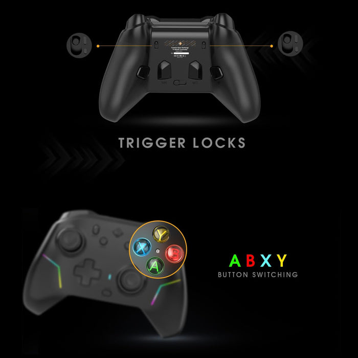 Cosmic Byte Starforge Tri-Mode Controller | Optical Triggers with Trigger Locks | TMR Replaceable Joysticks | Impulse Trigger Feedback | HD Voice Coil Vibration | Macro Back Buttons | RGB & Tri-Mode Connectivity - Unboxify