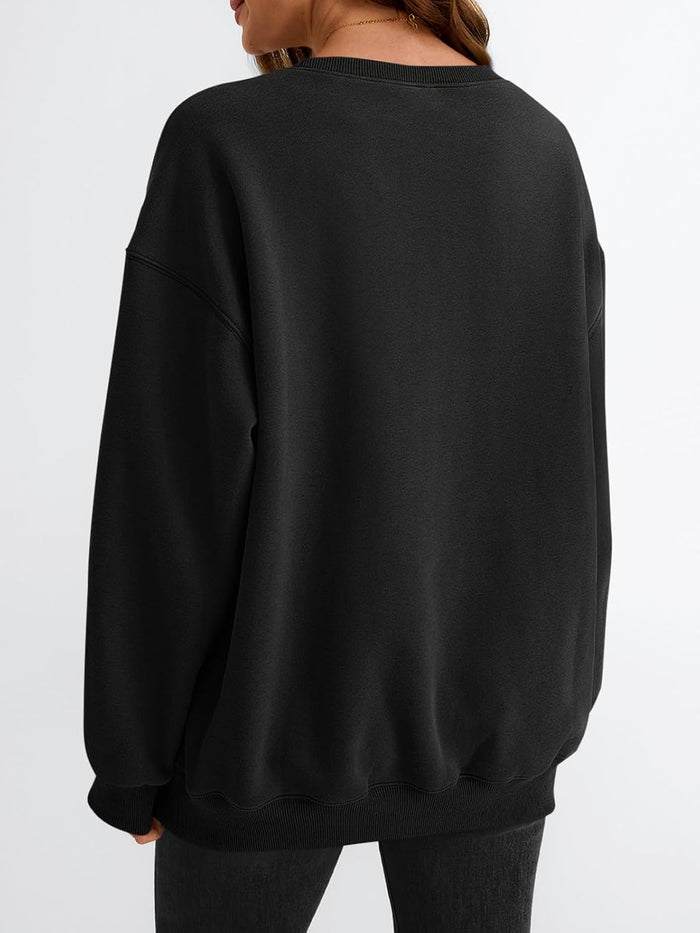 Cozy Elegance Oversized Crewneck Hoodie