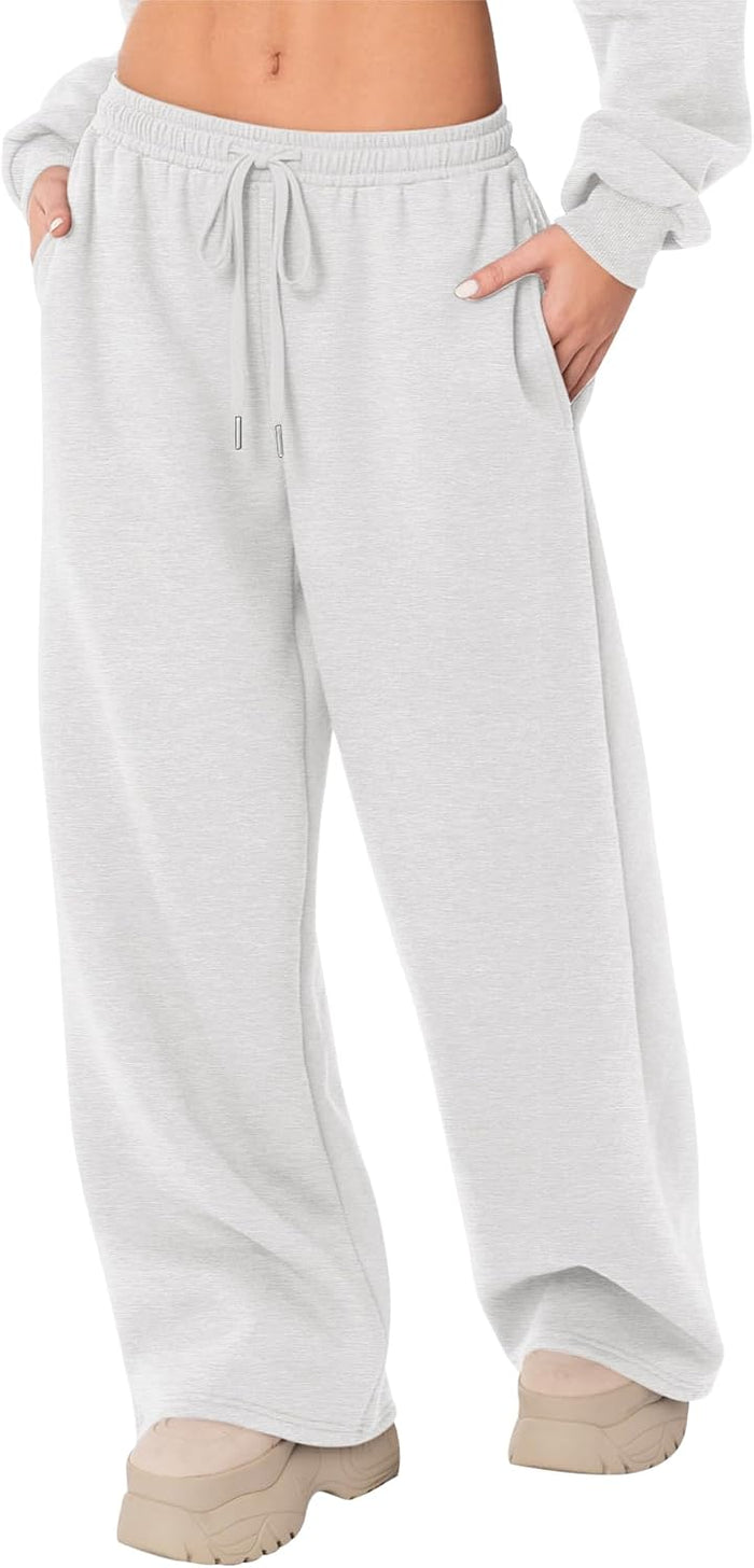 Cozy Wide-Leg Fleece Lounge Pants