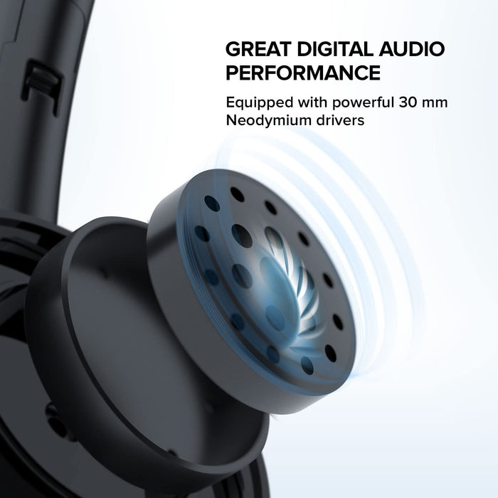 Creative Hs-220 USB Headset with Noise-Cancelling Mic and Inline Remote - On Ear, Black