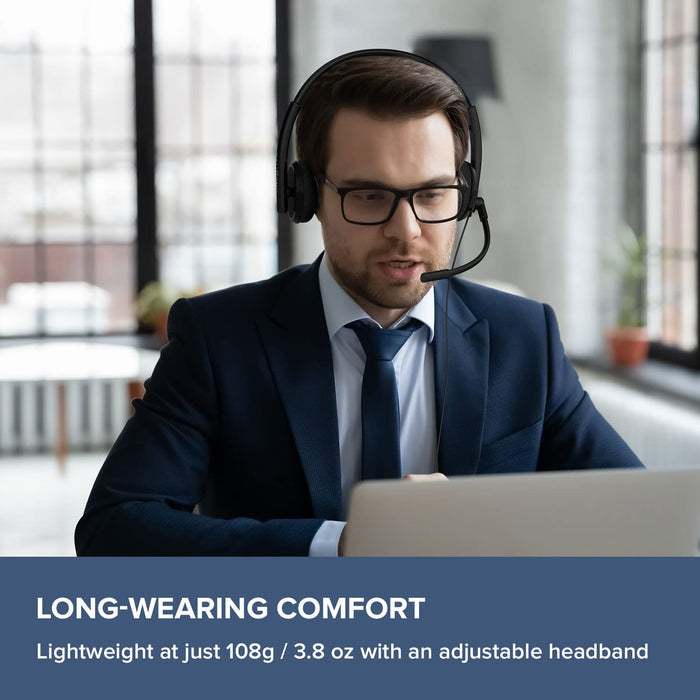 Creative Hs-220 USB Headset with Noise-Cancelling Mic and Inline Remote - On Ear, Black