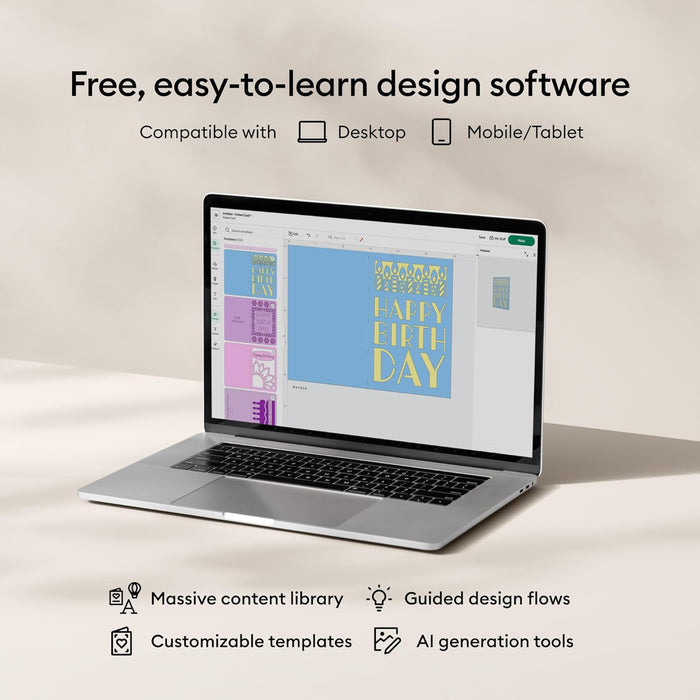 Cricut Explore 4 - Smart Cutting Machine (Seashell) | Digital Content Bundle - Includes Images in Design Space App
