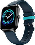 DEFY Space fit 1.54'' HD Display with Real time Temperature Sensor and SPO2 Smartwatch (Blue Strap, Free Size)
