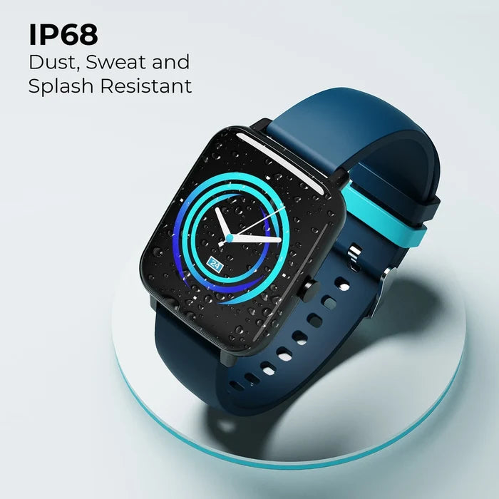 DEFY Space fit 1.54'' HD Display with Real time Temperature Sensor and SPO2 Smartwatch (Blue Strap, Free Size)
