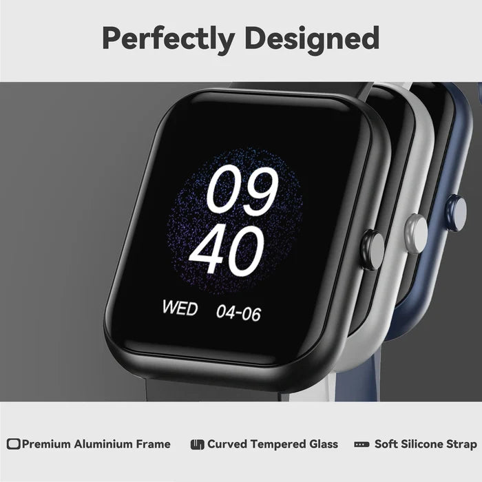 DIZO Watch D Plus with 1.85inch,550nits display&14 day battery (Blue Strap, Free Size)