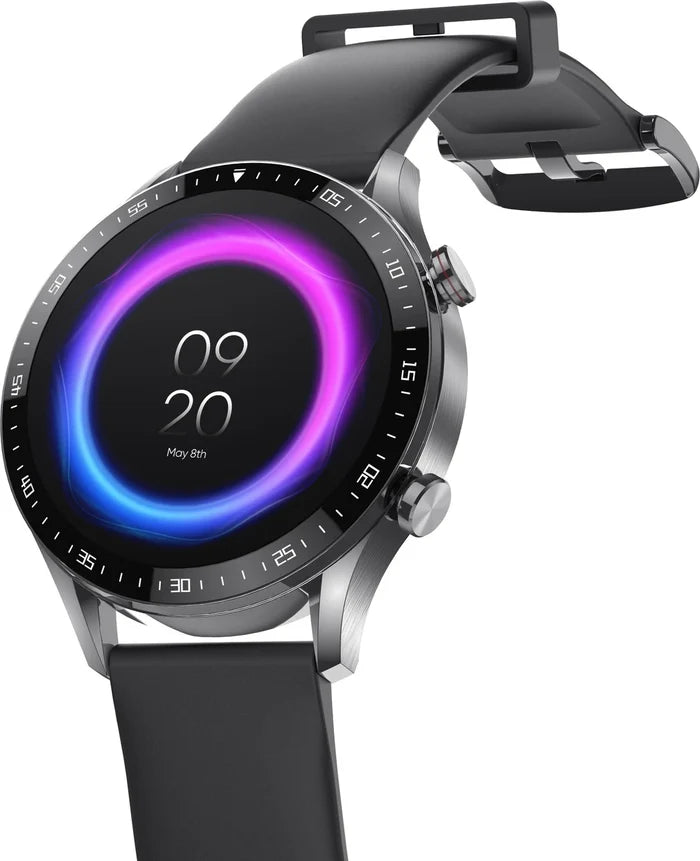 DIZO Watch R Talk, Amoled Display with Calling & 10 days battery (Black Strap, Free Size)