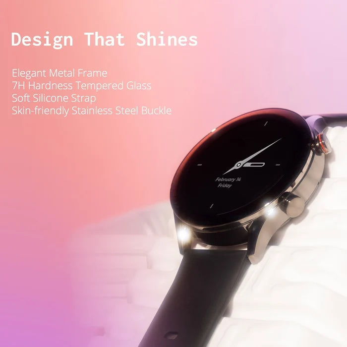 DIZO Watch R Talk, Amoled Display with Calling & 10 days battery (Black Strap, Free Size)
