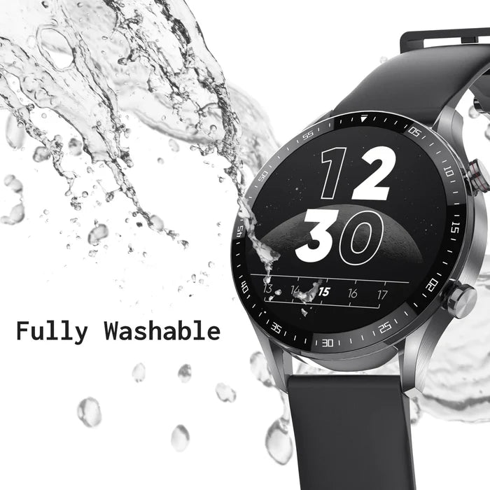 DIZO Watch R Talk, Amoled Display with Calling & 10 days battery (Black Strap, Free Size)