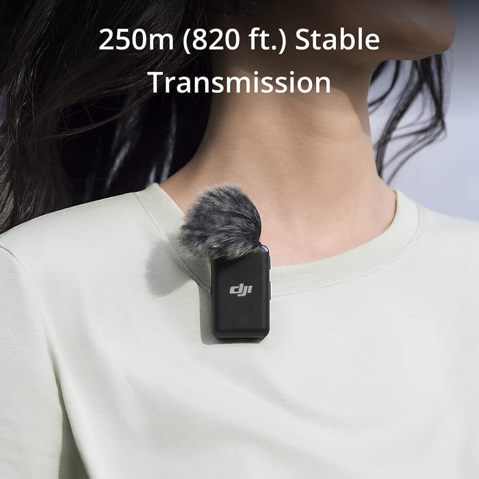 DJI Mic - Wireless Microphone System, Compact and Portable Wireless Mic Lavalier with Dual-Channel Recording