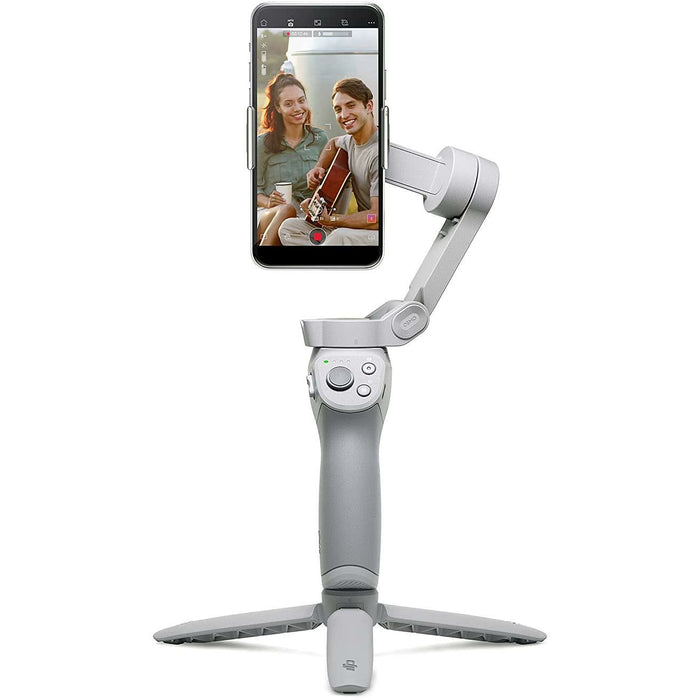 DJI OM 4 - Handheld 3-Axis Smartphone Gimbal Stabilizer with Grip Tripod Vlog YouTube Live Video for iPhone Android - Grabgear.in