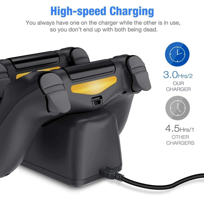 Dobe New World Ps4 Controller Charging Dock With Cable (Black), USB - Unboxify