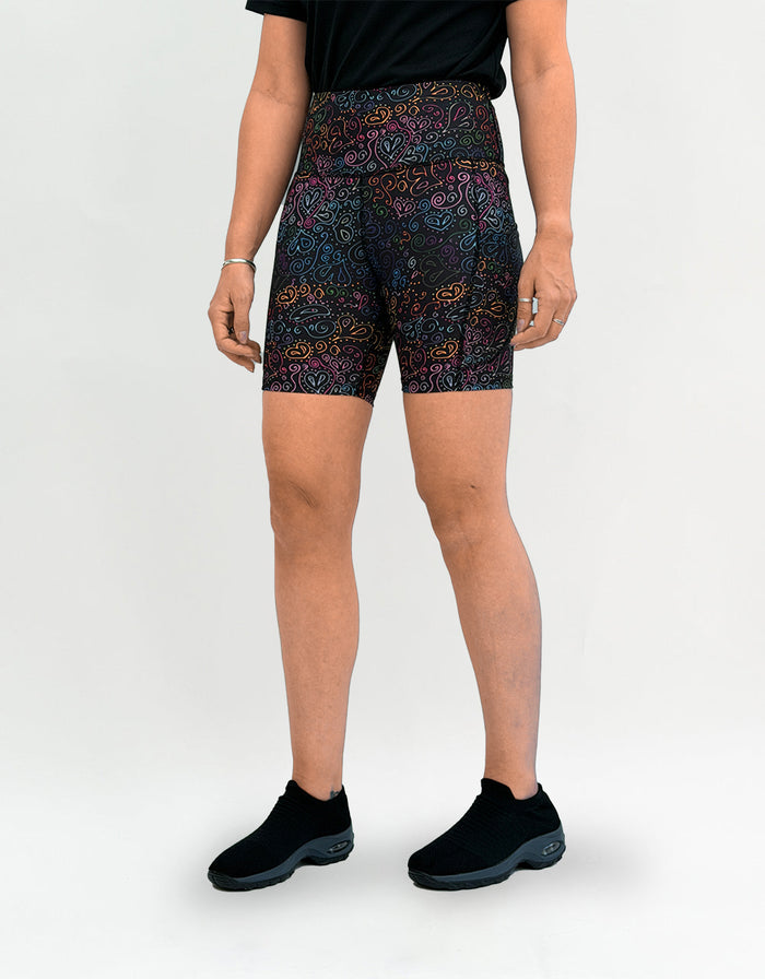 Doodles Of Love Activewear Shorts + Pockets