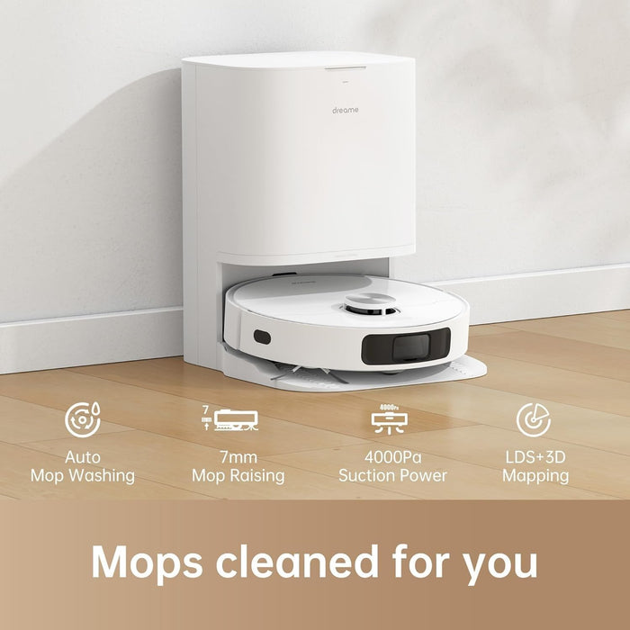DREAME L10 Prime Robot Vacuum Cleaner with 7mm Mop Lift, Self-Cleaning Mop, LDS Navigation, 4000Pa Suction, 3D Mapping, WiFi/APP/Alexa - Unboxify