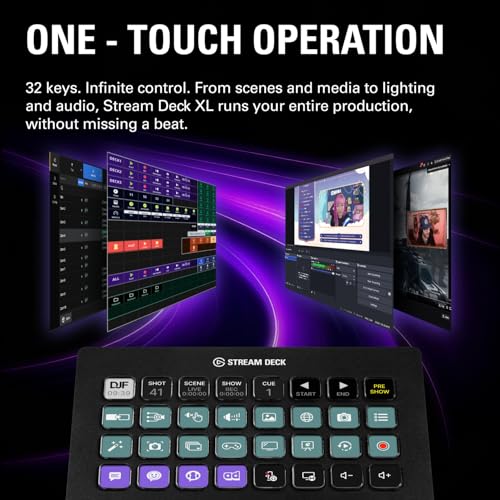 Elgato Stream Deck XL - Advanced Stream Control with 32 customizable LCD keys, for Windows 10 and macOS 10.13 or later - Unboxify
