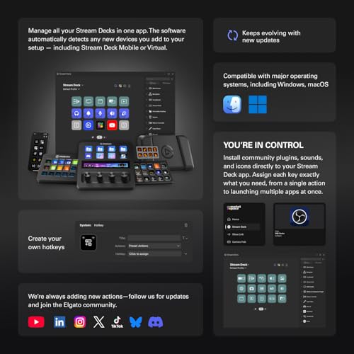 Elgato Stream Deck XL - Advanced Stream Control with 32 customizable LCD keys, for Windows 10 and macOS 10.13 or later - Unboxify