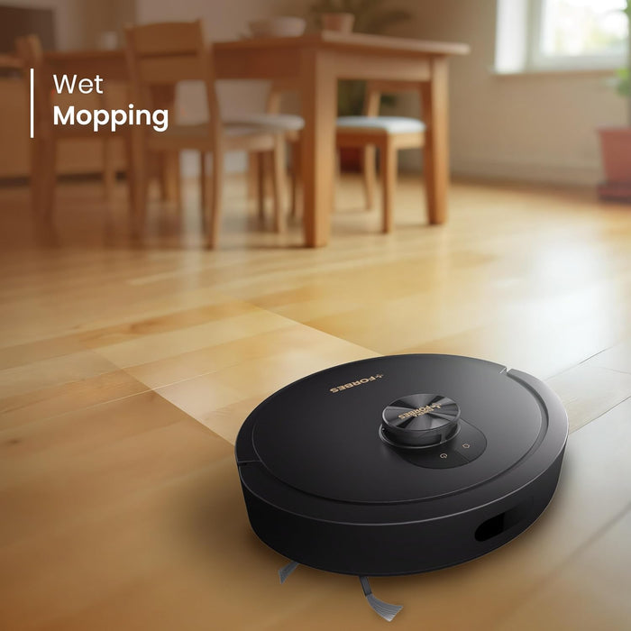 Eureka Forbes SmartClean Home Mapping Turbo, 7000Pa HyperSuction Robotic Vacuum Cleaner | LiDAR 3.0 & Quick Home Mapping | Wet Mopping | 3-Hour Run Time | Smart App Control | Voice Control - Unboxify
