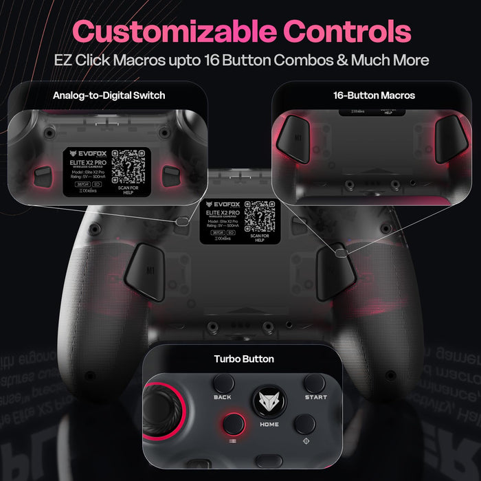 EvoFox Elite X2 Pro Gaming Controller for PC (Without Receiver) - Unboxify