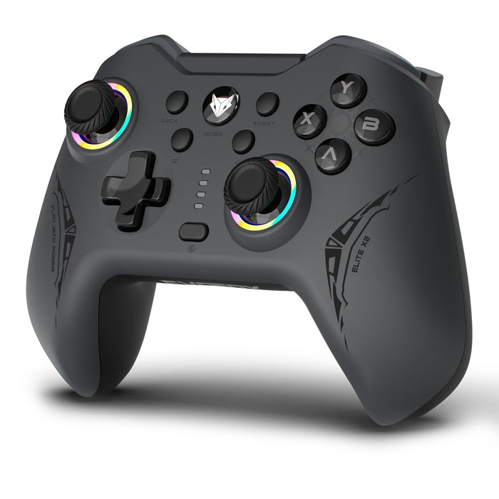 EvoFox Elite X2 Wireless Gaming Controller For PC with 1000Hz Polling Rate, Dual-Mode (2.4G & Type C), Hallsense™ Magnetic Hall 3D Joysticks & Triggers, EZ Click Macros, Dual Vibration Motors - Unboxify