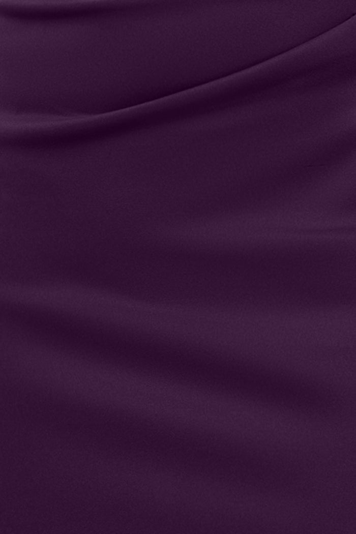 Plum “Faye” Techno Scuba Pleated Dress, techno scuba fabric and ruching detail