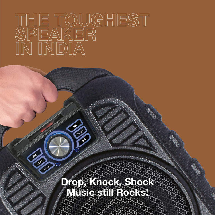 FINGERS Knockout Rugged 32 Watt Truly Wireless Bluetooth Portable Speaker (Black) - Unboxify