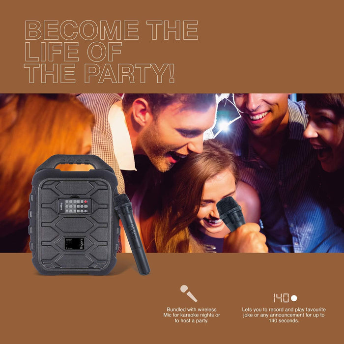 FINGERS Knockout Rugged 32 Watt Truly Wireless Bluetooth Portable Speaker (Black) - Unboxify