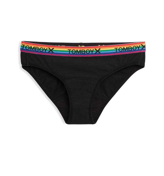 First Line Period Bikini 3-Pack - Black Rainbow Logo