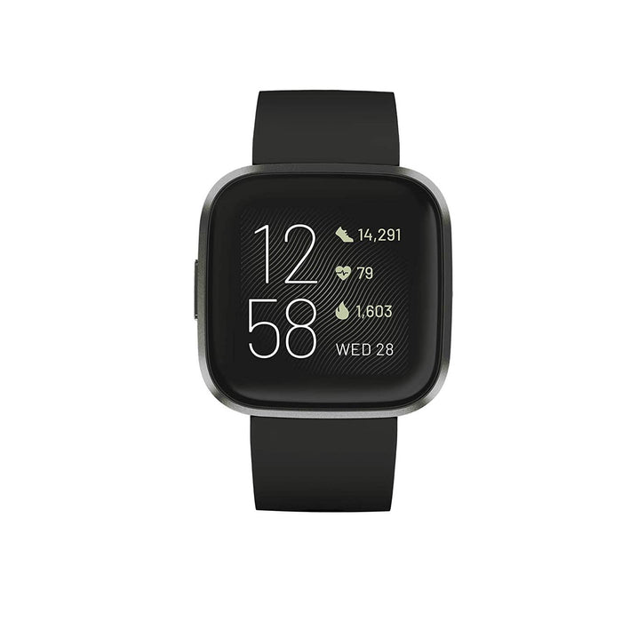 Fitbit Versa 2 FB507BKBK Health & Fitness Smartwatch with Heart Rate, Music, Alexa Built-in, Sleep & Swim Tracking (S & L Bands Included) - Grabgear.in