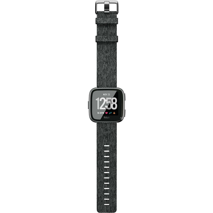Fitbit Versa Special Edition Smart Watch, Charcoal Woven, One Size (S & L Bands Included) - Grabgear.in