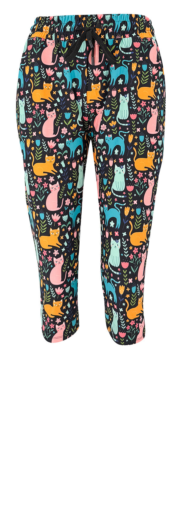 Floral Felines Joggers