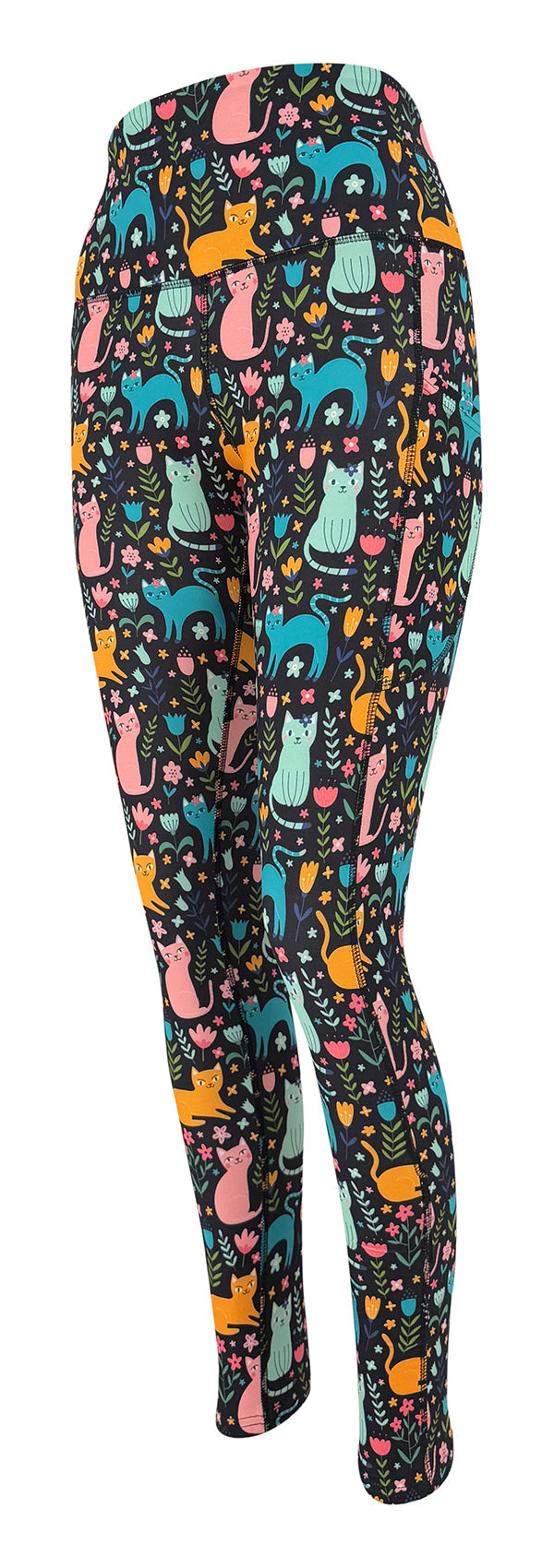 Floral Felines + Pockets